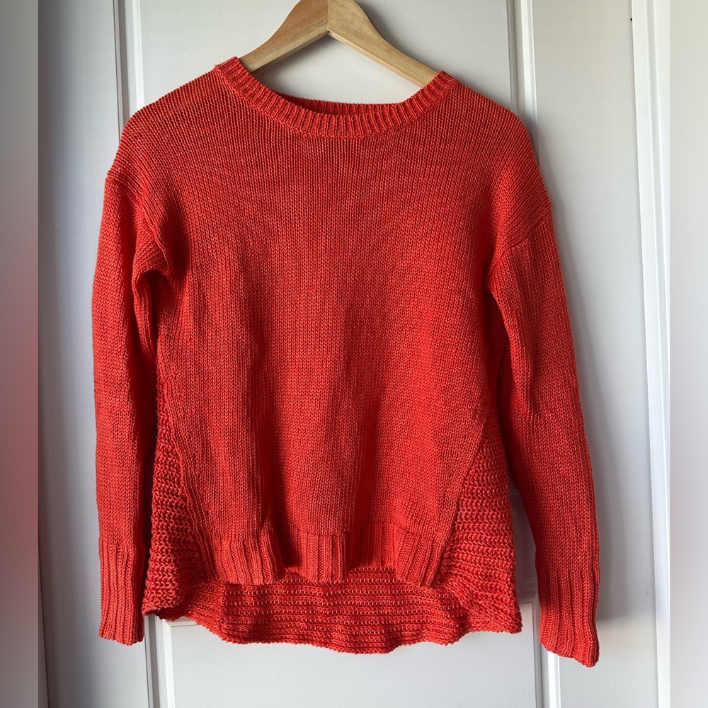 J. Crew Vibrant Red Crew Neck Sweater